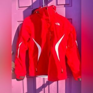 The North Face womens Hyvent ski jacket size medium in bright red